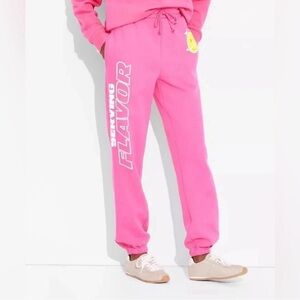 Adult Poppi Forever Soda Icon Graphic Jogger sweatpants Pink M